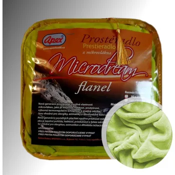 Prostěradlo Apex® produktová řada Flanel 2L - Mikroplyšové prostěradlo Apex Microdream Flanel - 180/200 - Zelené jablko