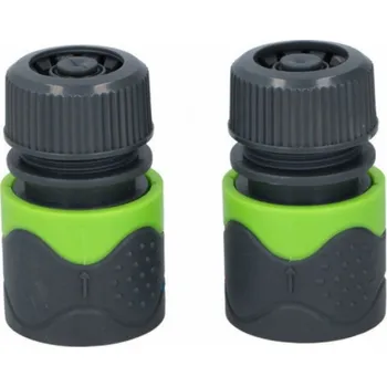 Hadicová spojka Kinzo hadicová přípojka 3,5 x 6 cm ABS šedozelená, 2dílná (25022960)