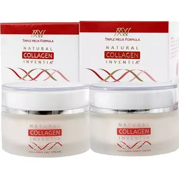 Kosmetická sada Inventia Denní krém s živým kolagenem 50 ml + Noční krém s živým kolagenem 50 ml dárková sada