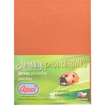 Prostěradlo Apex® Jersey prostěradlo Apex - Dvoulůžko 180 x 200 cm - Cihlová