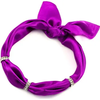 Šátek Šátek s bižuterií Sofia - fialový