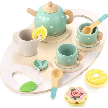 Dětská kuchyňka Čína Čajový set pro děti - dřevěný