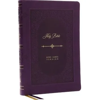 Cizojazyčná kniha KJV Holy Bible: Giant Print Thinline Bible, Purple Leathersoft, Red Letter, Comfort Print: King James Version (Vintage Series) - Nelson, Thomas