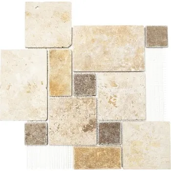 Obklad Kamenná mozaika Mini Pattern MIX travertin 30,5x30,5 cm