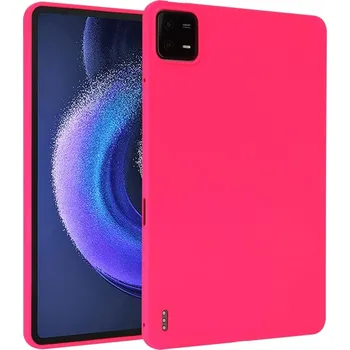 Pouzdro na tablet VSECHNONAMOBIL 65629 RUBBER Ochranný kryt pro Xiaomi Pad 6 / Pad 6 Pro neonově růžový