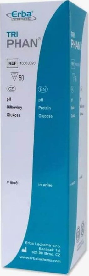 Erba-lachema Proužky diagnostické Triphan 50ks – Přesné, rychlé výsledky z moči