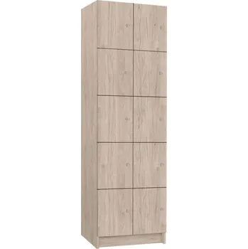 TRITON šatní skříň lamino s 10 boxy T1970, dekor ořech Light Rockrord + doprava zdarma