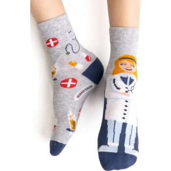 Dětské termo ponožky Steven ponožky dětské 014 - doktorka - šedá, 32-34