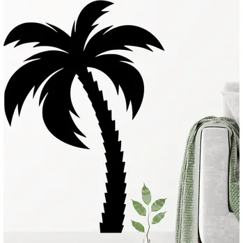 Samolepící dekorace Živá Zeď Samolepka na zeď Palma Barva: černá