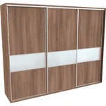 Šatní skříň FLEXI 3 s dělenými dveřmi Matelux Dekor: Akácie skořice, Šířka: 300 cm, Výška: 220 cm