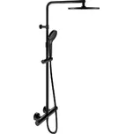 Keuco Plan blue - Sprchový set s termostatem, průměr 25 cm, 3 proudy, matná černá 53926372321