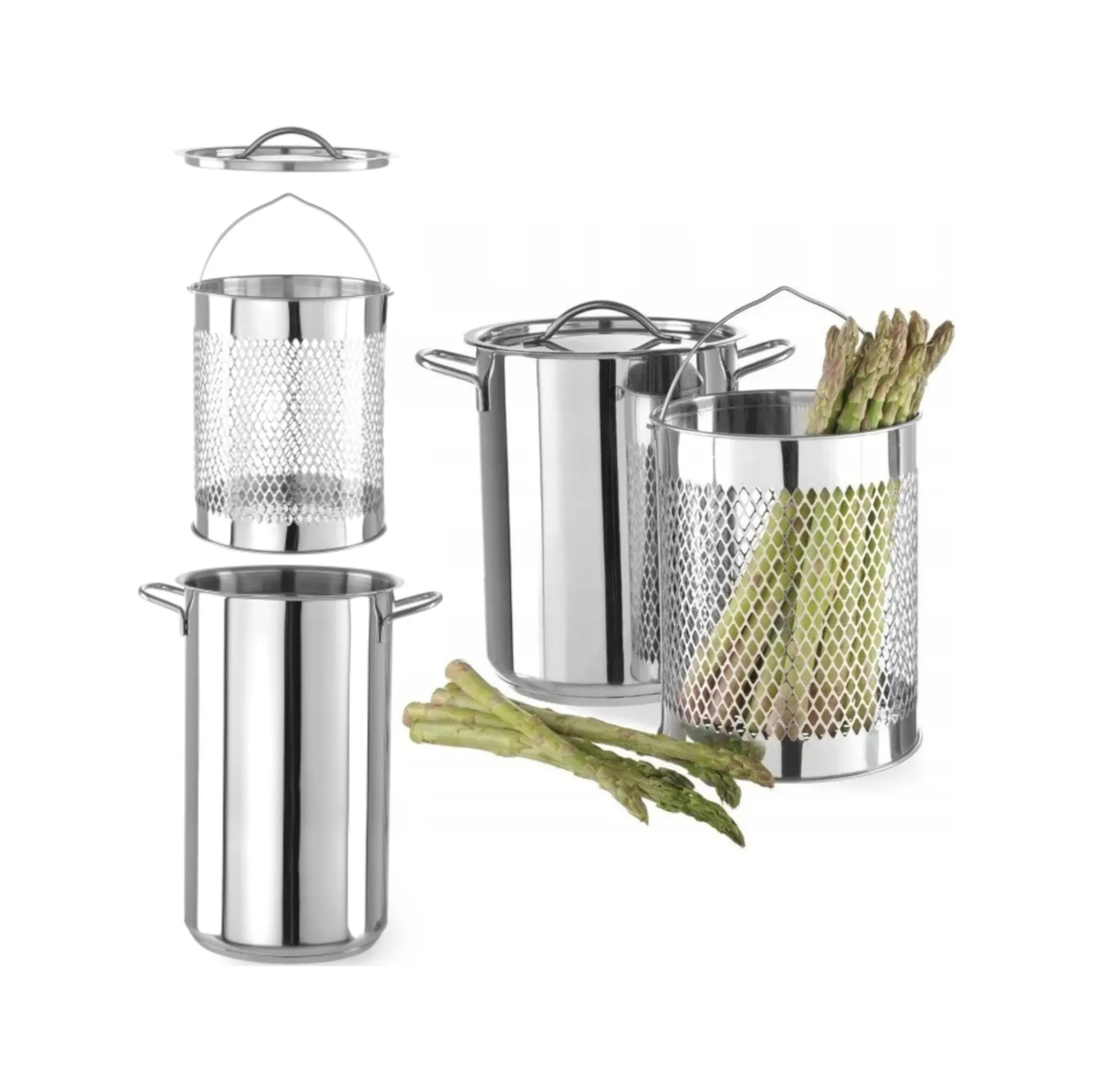 Fotografie 1 - Hrnec Hendi 833100 Hrnec na těstoviny a chřest 5,5 l