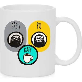 Hrnek - Před a po kafi Barva: Bílá