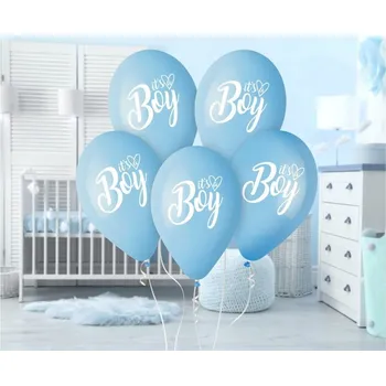 Set balónků - It's a Boy / It's a Girl - 33cm (5ks) Modrá
