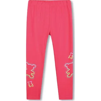 Dívčí legíny KUGO DÍVČÍ LEGÍNY MEDVÍDEK TM6201, velikost 98 - 122 Barva: Růžová, Velikost: 98