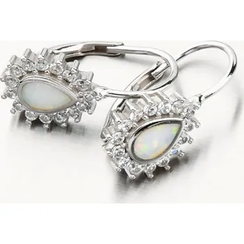 Náušnice Dámské náušnice stříbro 925 zirkon bílý opál a PKL-2123