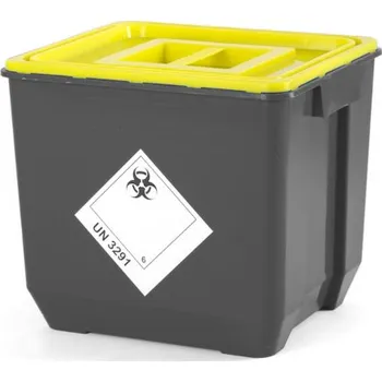 Odpadkový koš Klinik box (nádoba na nebezpečný odpad) 30 l černá - UN kónická + víko