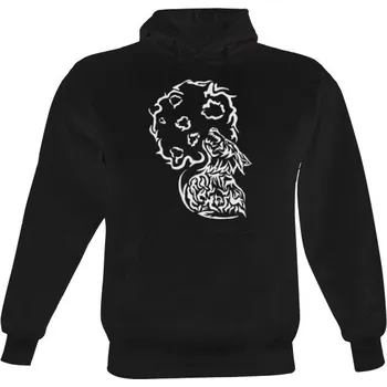 Pánská mikina Pánská mikina s kapucí s potiskem zuřivý vlk pánské