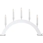 Star trading Dekorační svícen VIND 5 žárovek V.38 cm bílý