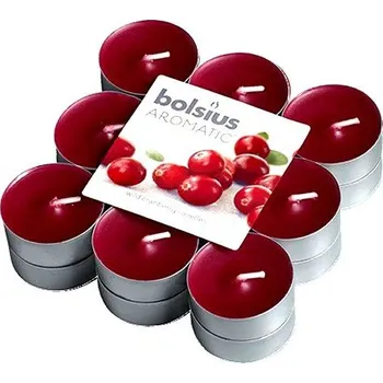 Svíčka Bolsius Čajová svíčka 18ks - Brusinka 949389