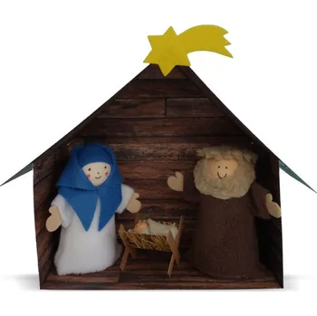 Výtvarná sada BETLÉM s postavičkami a vatovými hlavičkami, 18 cm, sada