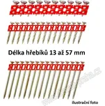 DCN8903022 Hřebíky XH pro velmi tvrdý beton a železo 22x3mm, 15 hřebíků na pásce, 1005 ks, pro DCN890, DCN890P2 DeWALT (22 x 3 mm)