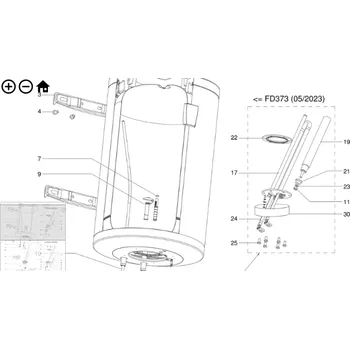 Kotel Junkers Topná část Dry 1KW/230V L400 Bosch Tronic 8738724197