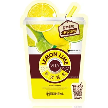 Pleťová maska MEDIHEAL Vita Mask Lemon Lime rozjasňující plátýnková maska 20 ml