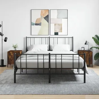 Noční stolek vidaXL Noční stolky 2 ks 40 x 40 x 50 cm kompozitní dřevo [827581] Barva: kouřový dub