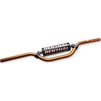 RENTHAL řídítka 7/8 CALA 22mm MX MINI HANDLEBAR ORANGE KTM 85 SX PADDED, barva oranžová s hrazdou KTM SX-F 450 rok 03-23
