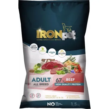 Krmivo pro psa IRONpet Dog Adult All Breed Beef (Hovězí) 1,5 kg