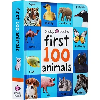 Dřevěná hračka Montessori hračky - dětská výuka angličtiny - prvních 100 slov Varianta: zvířata