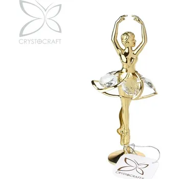 Figurka Crystocraft Baletka s křišťály Bohemia Crystals- 12 cm