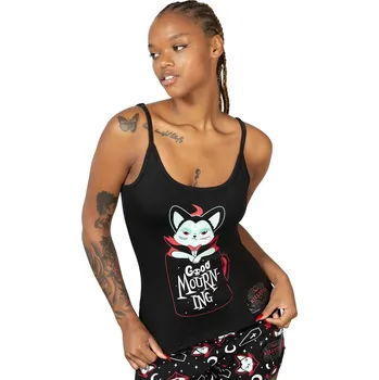 Dámské pyžamo tílko dámské (pyžamo) KILLSTAR - Catnap - Black - XS