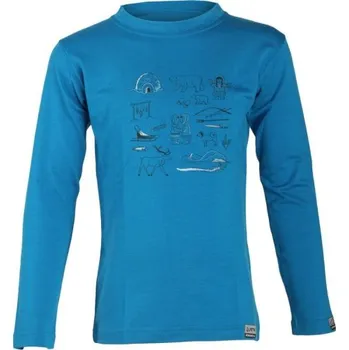 Sport Dětské merino termo triko Lasting SOVA modrá vel.130