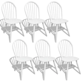 Jídelní židle Jídelní židle 272090 6 ks bílé