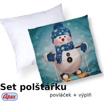 Polštář Apex® produktová řada 3D 3D povláček na polštářek Apex - Sněhulák - Polštářek s výplní (100% pes kuličkové duté vlákno)