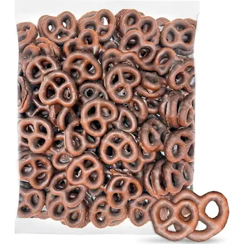 Čokoláda Preclíky v mléčné čokoládě 1 kg - čtvercová průhledná dóza (preclíky v mléčné čokoládě / velké balení 1 kg / ilustrační obrázek)