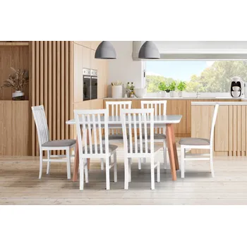 Jídelní set Jídelní set 6+1 Benedikt Vyberte Tkaninu:: Tkanina 2, Vyberte Moření:: Komplet grafit