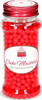 Jedlá dekorace na dort Cake Masters Zdobení na cukroví a dorty 60 g červené perličky Cesmína
