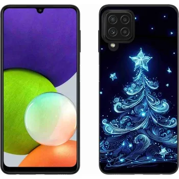 Pouzdro na mobilní telefon Gelový kryt mmCase na Samsung Galaxy A22 4G - neonový vánoční stromek 4