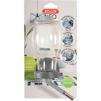 Zolux Svrchně plněný napáječ pro hlodavce, 500 ml, šedý