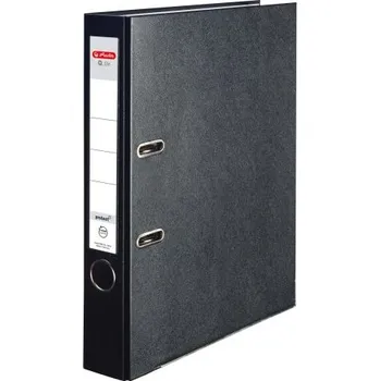 Pořadač pákový Herlitz A4, 5cm, PP, černý