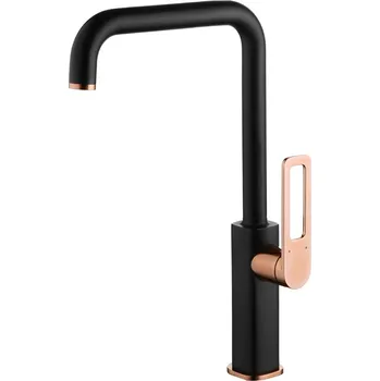 Vodovodní baterie BESTECO Kuchyňská baterie Black & Brass, 37cm, Matná