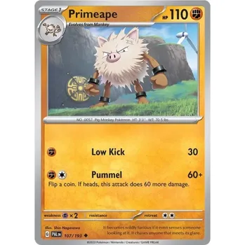 Sběratelská karetní hra Pokémon karta Primeape 107/193 - Paldea Evolved