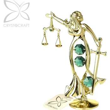 Figurka Crystocraft Zlacená kovová figurka Spravedlnost - 12 cm