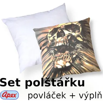 Povlak na polštářek Apex® produktová řada 3D 3D povláček na polštářek Apex - Morbid - set Polštářek s výplní + Povláček