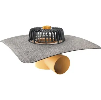 Střecha Vodorovná střešní vpust TOPWET s integrovanou bitumenovou manžetou, DN 125