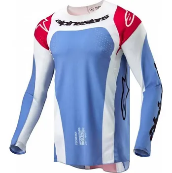 Moto dres Dres TECHSTAR OCURI, ALPINESTARS (světle modrá/bílá/červená) 2024 L