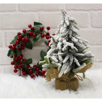 Vánoční ozdoba dobirkov.cz Zasněžený vánoční stromek v jutovém květináči, 36 cm